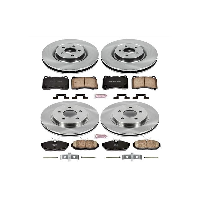 Power Stop Autospecialty KOE4042 Front and Rear Replacement Brake Kit-OE Brake Rotors & Ceramic Brake Pads For Ford Mustang 2007-2011 [Model Specific]