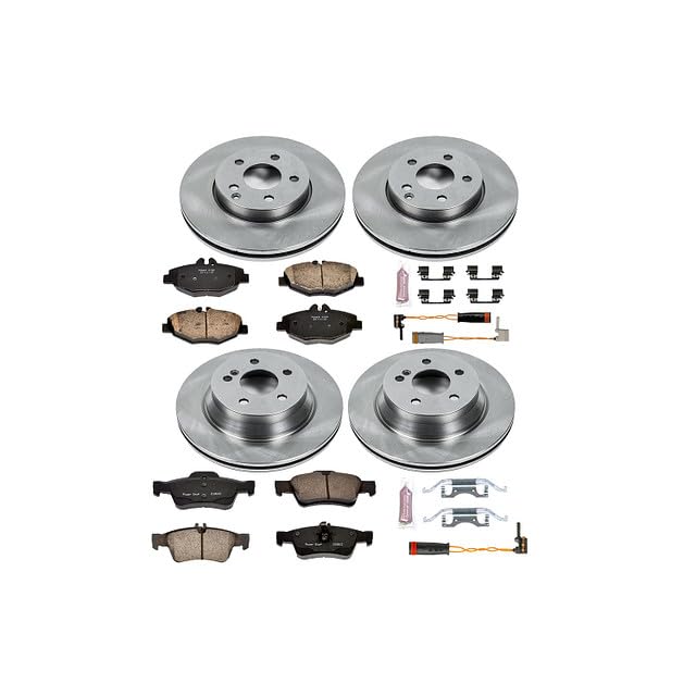 Power Stop KOE4524 Replacement Brake Kit-OE Front and Rear Brake Rotors & Ceramic Pads For Mercedes-Benz E350 2006-2009 [Model Specific]