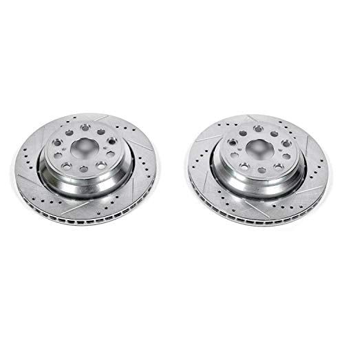 Power Stop JBR1350XPR Rotor Drilled and Slotted For Lexus LS460 2007-2017 [Model Specific]