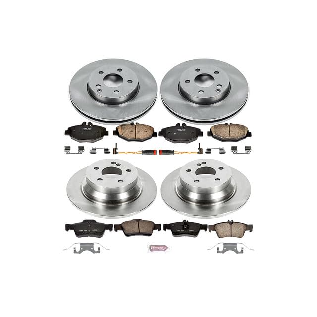 Brake Kit PowerStop For E320 2003-2005, E320 2007-2009 [Model Specific] - Autospecialty Front and Rear OE Disc Rotors & Ceramic Brake Pads Replacement, KOE4514