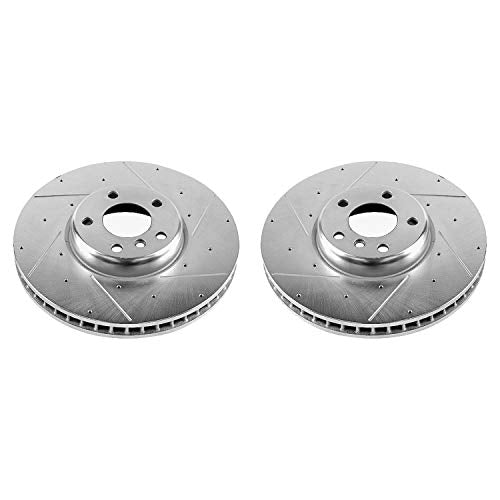 Power Stop Front EBR1230XPR Drilled and Slotted Evolution Rotor Pair