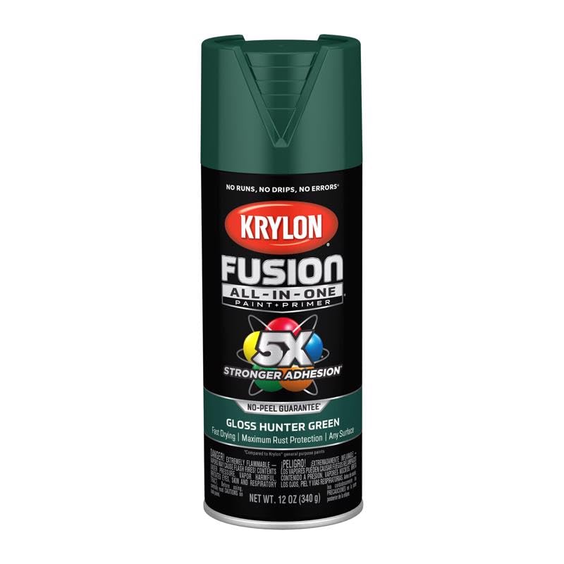 Krylon All-In-One Fusion Gloss Hunter Green Paint + Primer Spray Paint 12 Oz. - Case of: 6