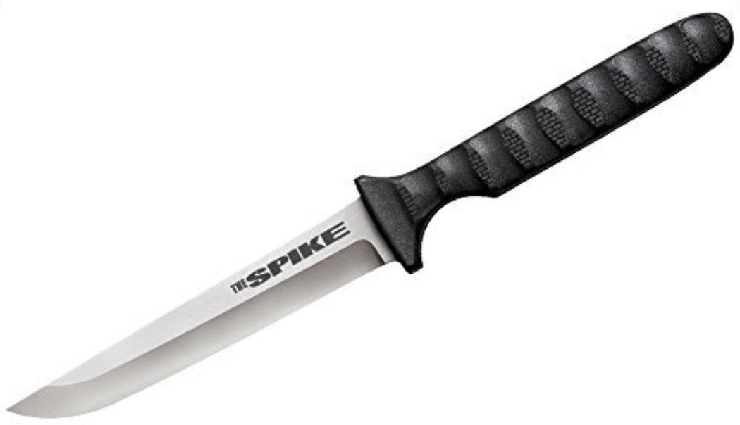 Drop Point Spike BigTProducts, Black Faux G-10 Handle, Plain w/Sheath
