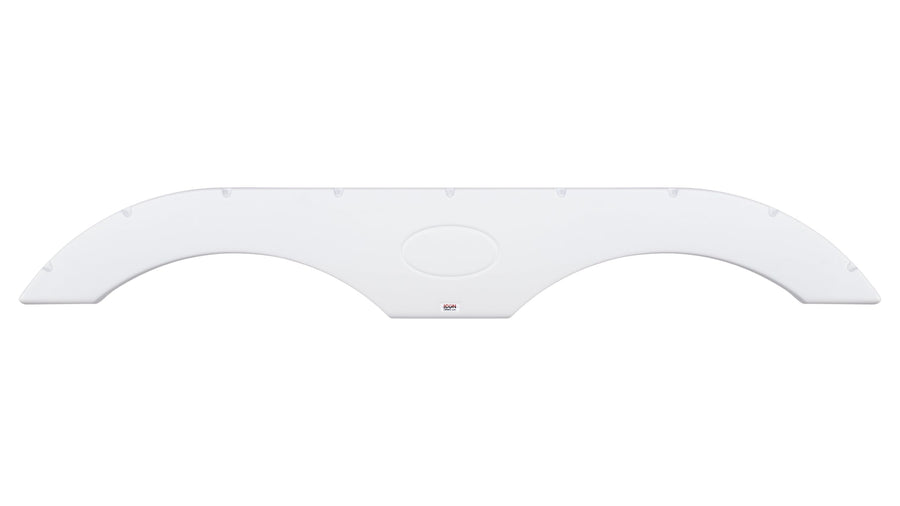 Tandem Axle ICON RV fender skirt FS1770 for Crossroads, Dutchmen, Forest River, Keystone, Palomino, KZ, Heartland, Skyline & more - 69 3/8" x 9 1/2" overall measure, Polar White