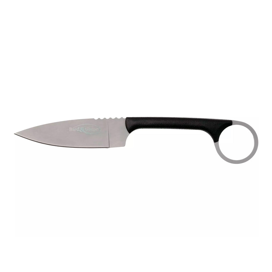 Cold Steel 3.5" Bird & Game Lightweight Durable Japanese AUS8A Stainless Steel Fixed Blade Drop Point Outdoor Hunting Neck Knife, Resistant Secure-Ex Sheath