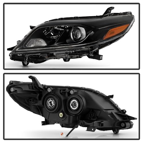 Toyota Sienna SE/XSE 2020 Spyder (OE) w/LED DRL Black Housing Projector Headlight - OE Black Left (Fit 15-20)