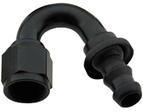 Black -10AN Push-Lite End 150 Degree Fragola