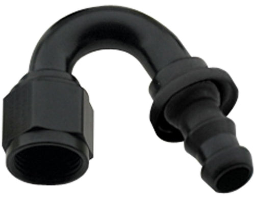 Black -10AN Push-Lite End 150 Degree Fragola