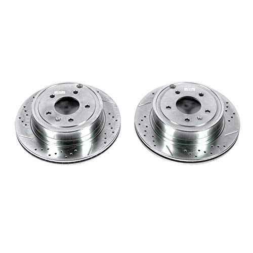 Power Stop AR8668XPR Evolution Rear Drilled & Slotted Rotor Pair For Chevrolet Captiva Sport, Chevrolet Equinox, Pontiac Torrent, Saturn Vue, Suzuki XL-7 [Model Specific]