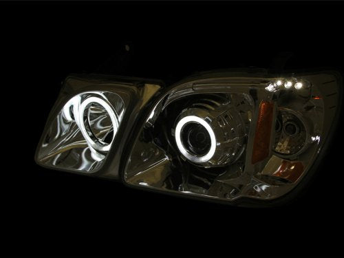 Black Clear/Amber AnzoUSA 111170 Projector Halo Headlight for Lexus LX470 - (Sold in Pairs)