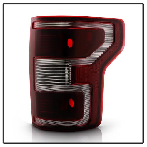 Ford F150 18-20 Spyder (POE) Halogen Tail Light - Signal-3157(Not Included) ; Reverse-3157(Not Included) ; Brake-3157(Not Included) - Set Dark Red/Smoke (No Blindsport)