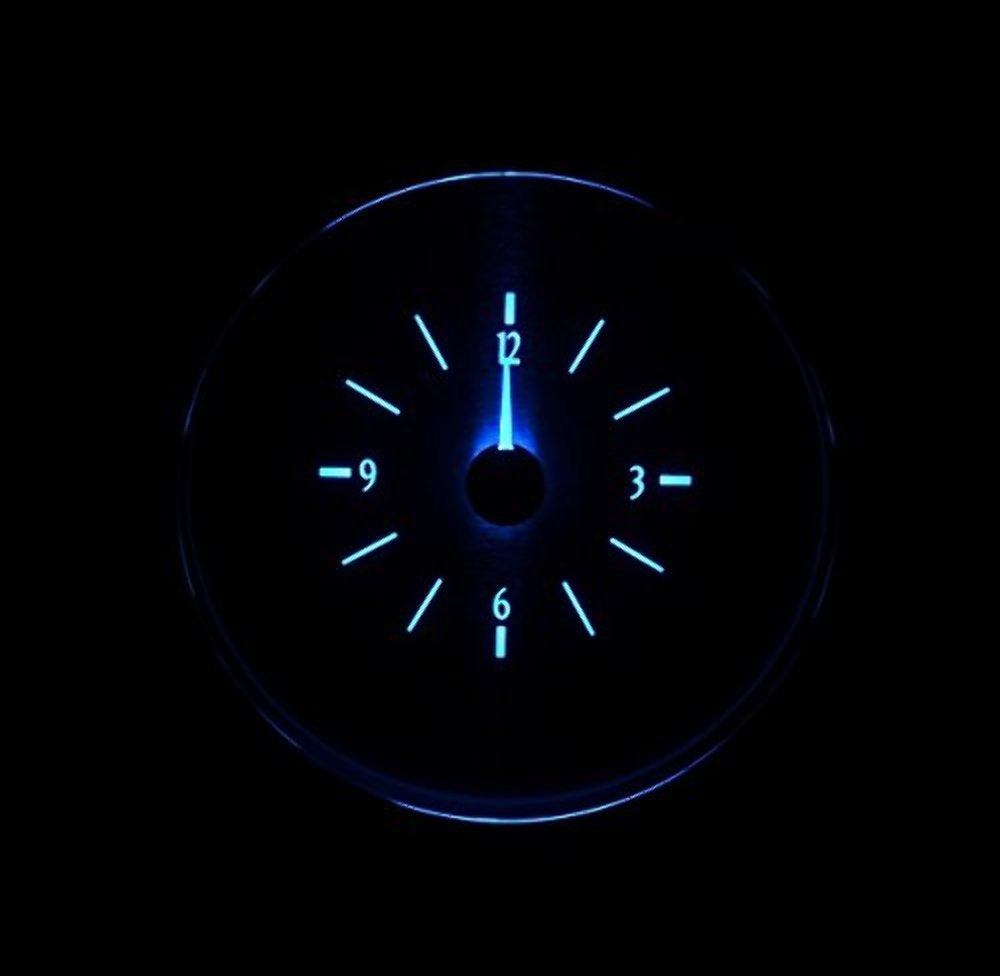 VLC-42F-K-B Dakota Digital Compatible with 1942-48 Ford/Mercury Car Analog Clock Gauge for use with VHX Systems only Black Alloy Blue Backlighting
