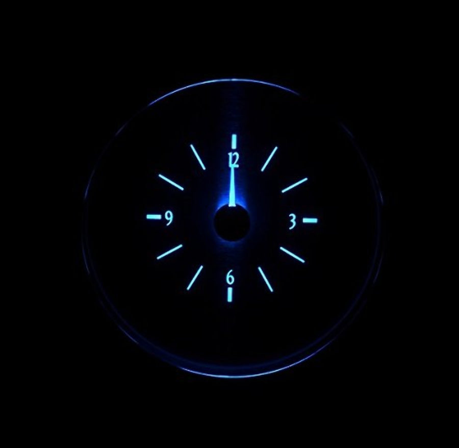 VLC-42F-K-B Dakota Digital Compatible with 1942-48 Ford/Mercury Car Analog Clock Gauge for use with VHX Systems only Black Alloy Blue Backlighting