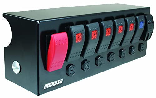 Moroso ROCKER SWITCH PANEL, LED WITH USB AND BREAKERS, ROLL CAGE