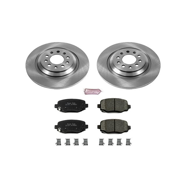 Power Stop KOE6542 Rear Replacement Brake Kit-OE Brake Rotors & Ceramic Brake Pads For Jeep Cherokee 2014-2022 [Model Specific]