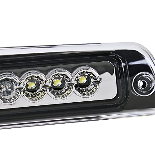 Chrome LED SPEC-D TUNING 3rd Brake Light Compatible with 1994-2001 Dodge RAM 1500, 1994-2002 Dodge RAM 2500, 1994-2002 Dodge RAM 3500