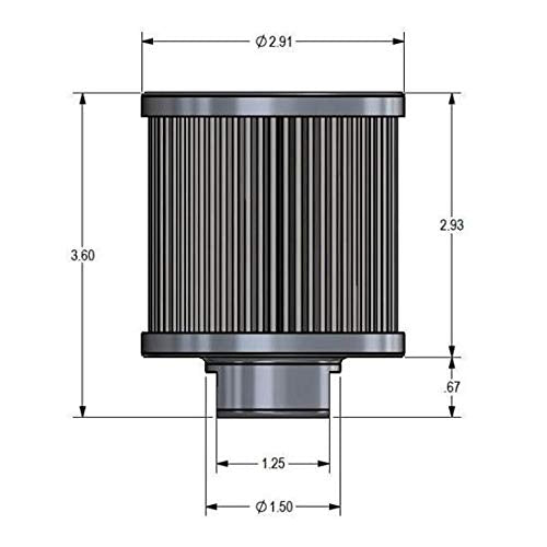 S.S. Mesh Earl's Filter, 12An Female Port, Clr