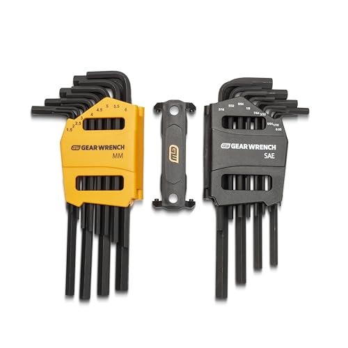 26 Piece GEARWRENCH Long Arm SAE/Metric Hex Key Set - 83504
