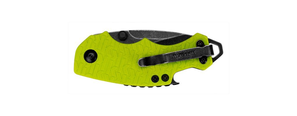 Kershaw Shuffle Blackwash Knife 8700LIMEBWX in Clam Packaging, Lime Green