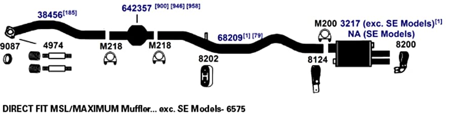 Exhaust Muffler AP Exhaust Products 3217