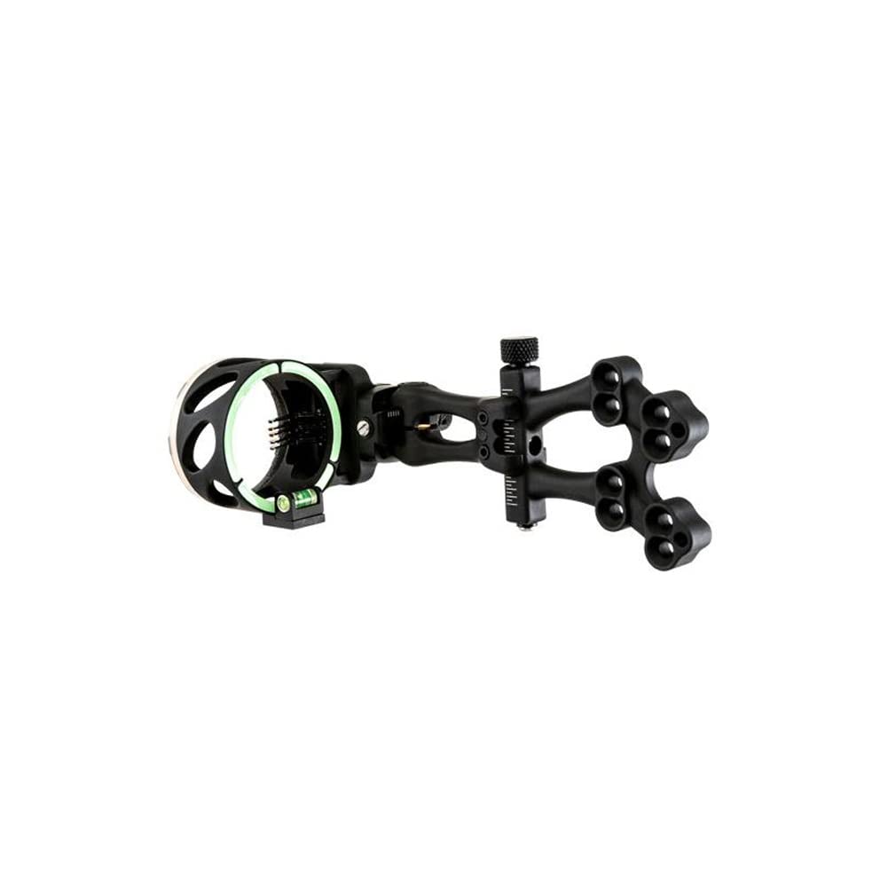 5-Pin TRUGLO VEROS Ultra-Bright Durable Lightweight Micro-Adjustable Archery Hunting Bow Sight with Decreasing Diameter Pins Design & Large Circular Field of View, Black