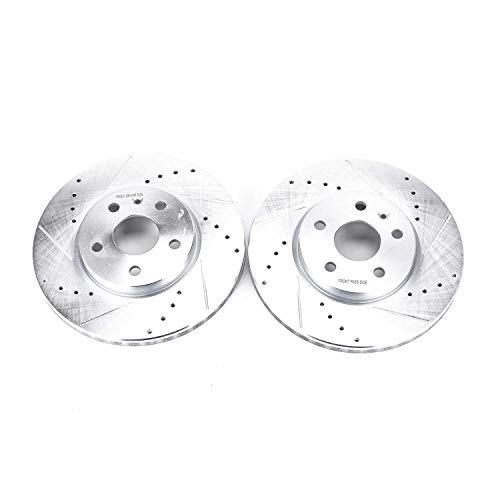 Power Stop AR82126XPR Drilled & Slotted Front Rotor Pair For Buick All, Buick LaCrosse, Buick Regal, Chevy Camaro, Chevy Equinox, Chevy Impala, Chevy Malibu, GMC Terrain, Saab 9-5 [Model Specific]