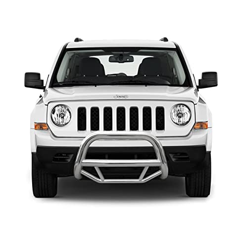Max Bull Bar Black Horse No Skid Plate Stainless Steel Compatible with 2008-2017 Jeep Patriot-MBS-JEB9001