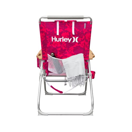 Hurley Beach Chair Hi-Boy Wood Arm, One Size, Knockout Floral Azalea