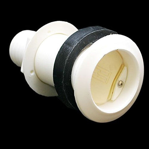 T-H Marine Supplies 1-1/2 Thru-Hull SCUPPER-White RECESSED Threaded Thru-Hull SCUPPER RFTH2DP