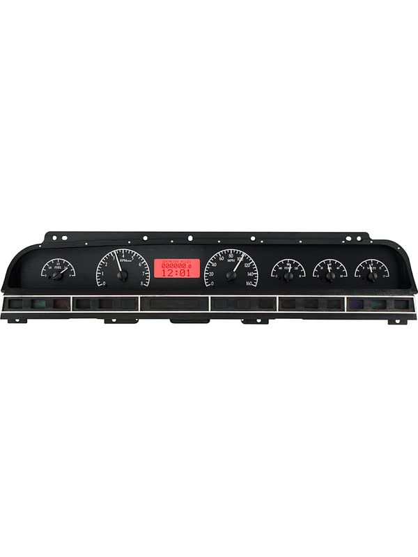 Dakota Digital 69 Chevy Impala Caprice Analog Dash Gauges System Black Alloy Red VHX-69C-IMP-K-R 70