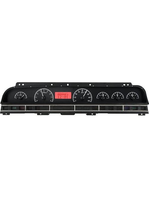 Dakota Digital 69 Chevy Impala Caprice Analog Dash Gauges System Black Alloy Red VHX-69C-IMP-K-R 70