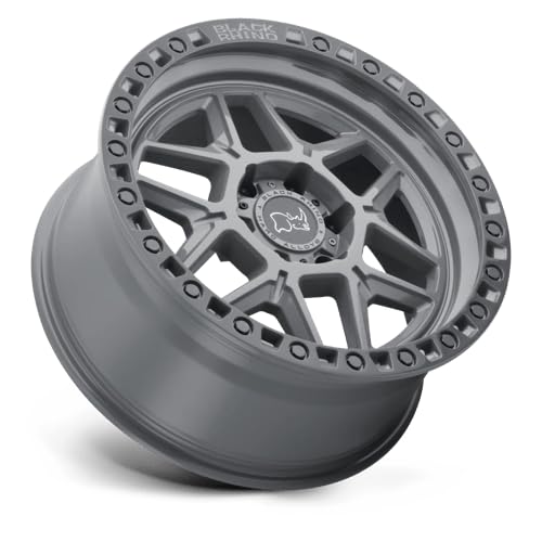 Black Rhino KELSO Hard Alloys 17X9 6X5.5 5 0mm BATTLESHIP GRAY W/BLACK RING - 1790KLS006140G12