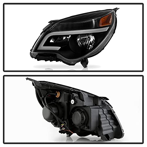 Spyder 2010-2017 Chevy Equinox LS and LT Models only (do not fit LTZ Models) Headlights with Light Bar -Low Beam-H11(Included) ; High Beam-9005(Included) ; Signal-7444NA(Included) - Black