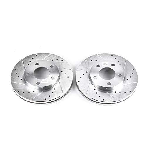 Power Stop AR8141XPR Evolution Front Drilled & Slotted Rotor Pair For Ford Mustang 1994-2004 [Model Specific]