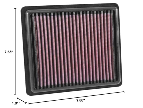 K&N Engine Air Filter: Replacement Car Air Filter, Washable, Clean Every 75,000 Miles, Reusable, Premium: Compatible with 2005-2008 FORD (Fiesta V), 33-2880