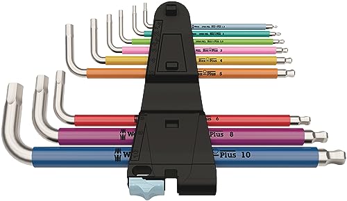 Wera L-Key Set 05022669001 3950 Spkl/9 SM Metric of Stainless Steel,MULTI