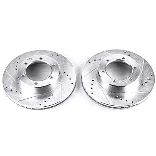 Power Stop Front JBR740XPR Drilled & Slotted Rotor Pair For Toyota 4Runner 1991-1995, Toyota T100 1993-1998 [Model Specific]