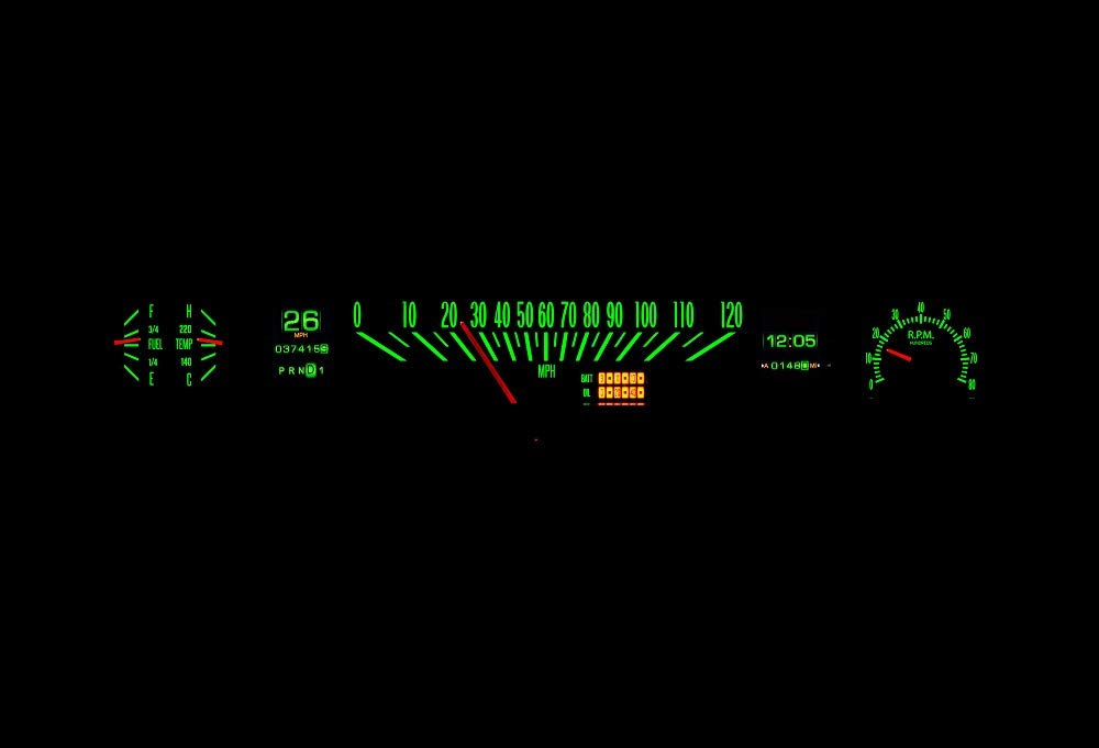 Dakota Digital Retrotech Gauge RTX-66C-NOV-X Instrument System Compatible with 1966-67 Chevy Nova