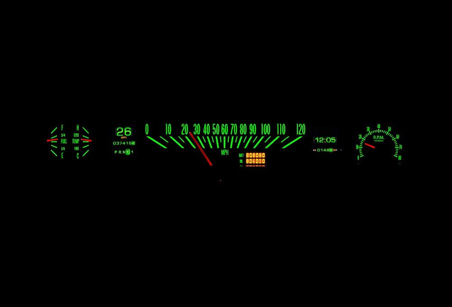 Dakota Digital Retrotech Gauge RTX-66C-NOV-X Instrument System Compatible with 1966-67 Chevy Nova