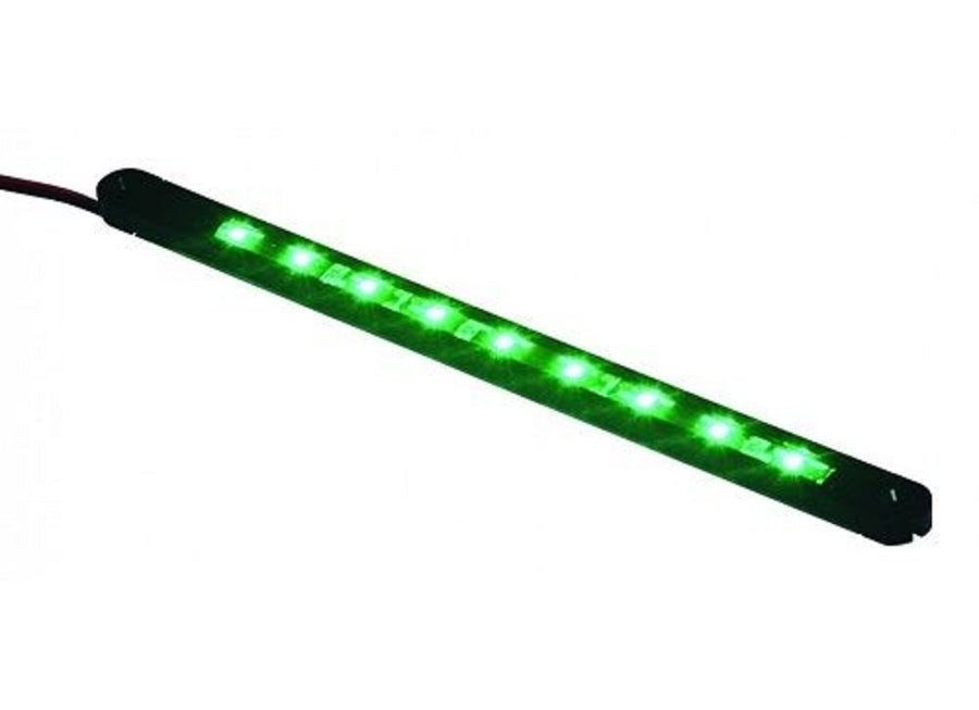 T-H Marine Flex Strip LED Lights | Waterproof Super Bright Low Profile Courtesy Lights for Boat Storage Compartments | Easy to Mount Track and Ends | 6" Long, Green Lights