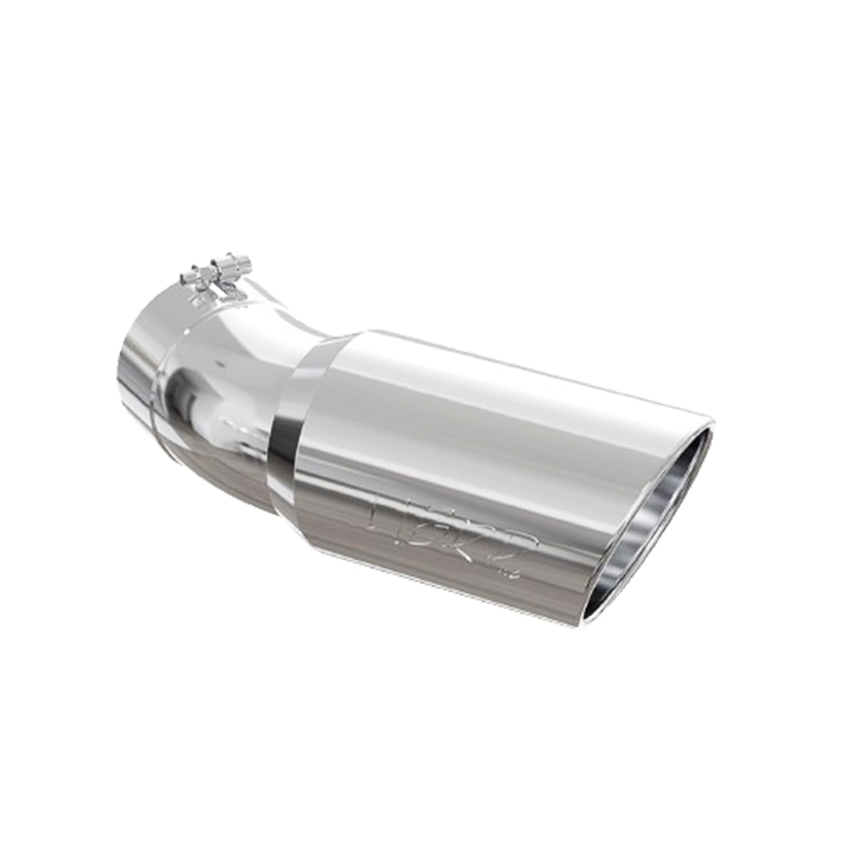 MBRP T304 Angled Rolled End Tip T5154 with 6" O.D., 5" Inlet, 15 1/2" in Length, 30 Degree Bend