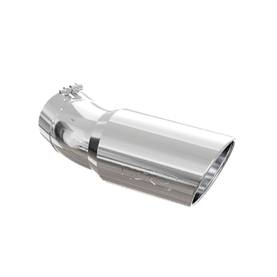 MBRP T304 Angled Rolled End Tip T5154 with 6" O.D., 5" Inlet, 15 1/2" in Length, 30 Degree Bend