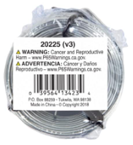 20225 Performance Tool Soft Bailing Wire with Corrosion Resistant Zinc Coating and 40 lb Load Capacity, Ideal for Binding and Emergency Repairs