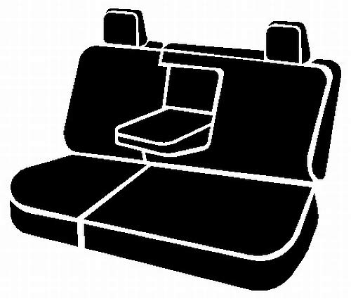 Custom Fit FIA SP82-98 BLACK Rear Seat Cover Split Seat 60/40 - Poly-Cotton, (Black)