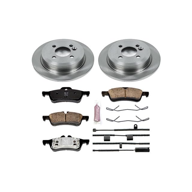 Power Stop KOE5726 Rear Replacement Brake Kit-OE Brake Rotors & Ceramic Brake Pads For Mini Cooper 2002-2006 [Model Specific]