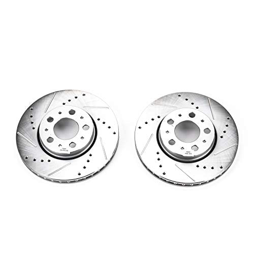 Power Stop Front EBR642XPR Drilled & Slotted Rotor Pair For Volvo S60 2001-2007, Volvo S80 1999-2006, Volvo V70 2001-2005, Volvo XC70 2003-2007 [Model Specific]