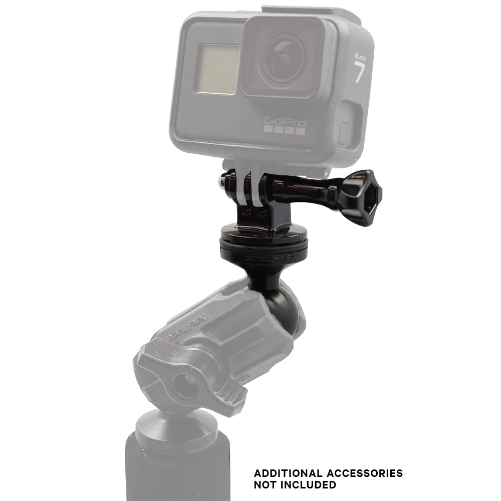 Camera Ball YakAttack | 1" Mounting Ball Compatible with 1/4"-20 Stud & GoPro Adaptors | Ideal for Action Cameras & DSLR Accessories | USA-Made Yak Attack