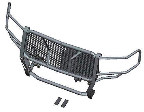 Heavy Duty Black Horse Rugged Grille Brush Bumper Guard Modular Black Compatible with 2014-2018 GMC Sierra 1500|2019-2022 GMC Sierra 1500 Limited-RU-GMSI14-B