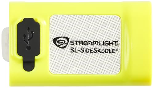 Streamlight 61637 USB Rechargeable SL-Sidesaddle 400-Lumen Hands-Free Hard Hat, Helmet, and Headgear LED Light with Mount, Rechargeable Battery, USB-C Cable, Yellow