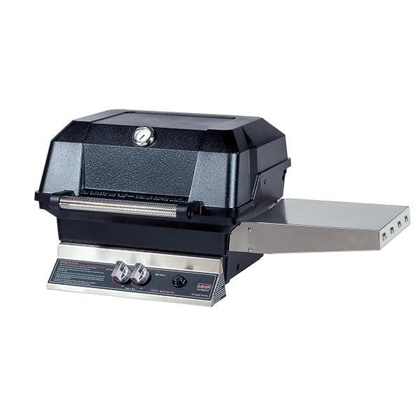 JNR Model MHP Gas Grill Head Only - Two Grilling Zones, Cast Aluminum Exterior, Stainless Steel, Dual Stainless Steel H-Style Burner, and Folding Stainless Steel Shelf